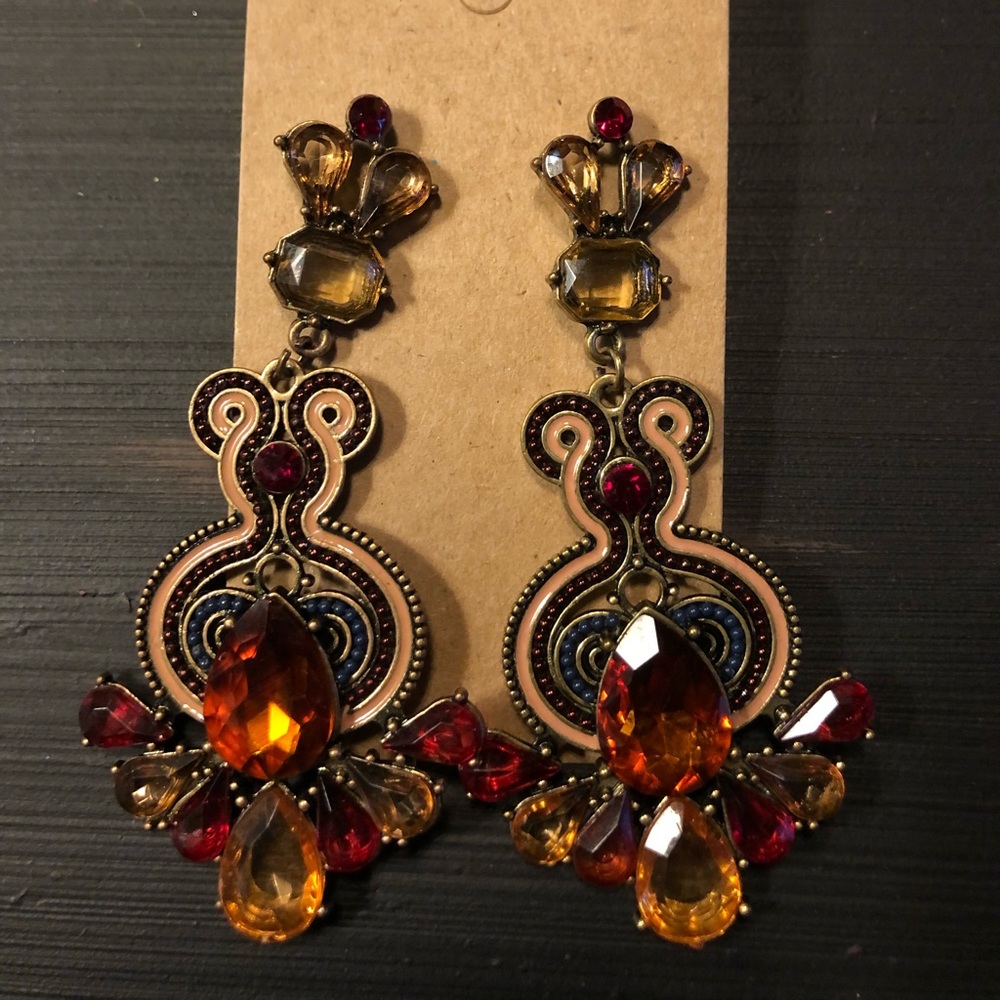 Rhinestone Statement Earrings